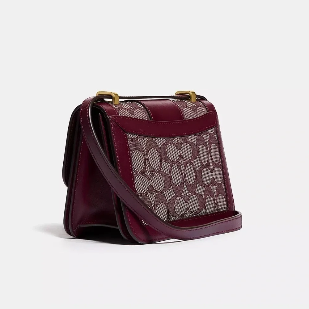 HOLD-NWT Coach Alie Shoulder Bag 18 In Signature Jacquard With Snakeskin Detail